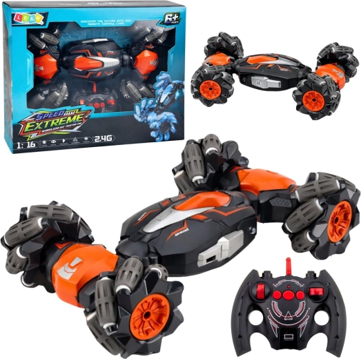 RC driftende stuntauto Twist 1:16 oranje 2,4 GHz