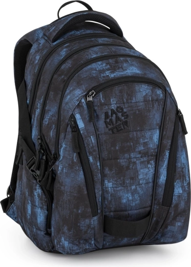 Bagmaster studentenrugzak bag 25 zwart-blauw