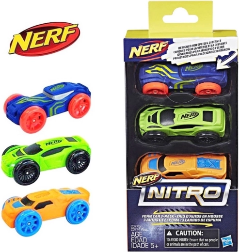 Nerf Nitro autootjes – set van 3 stuks
