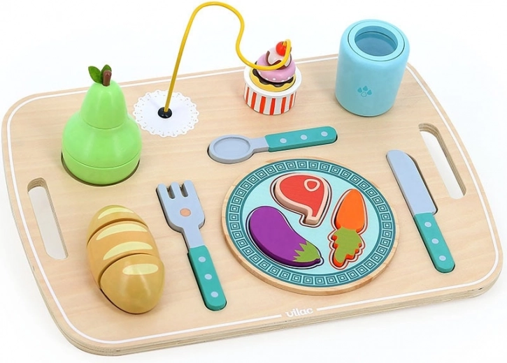 Vilac Houten activiteiten dienblad met eten
