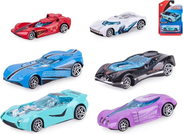 Metalen raceautootje 8 cm met vrijloop