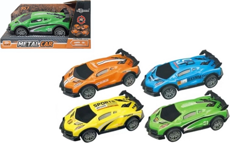 Driftende sportwagen met frictie-aandrijving