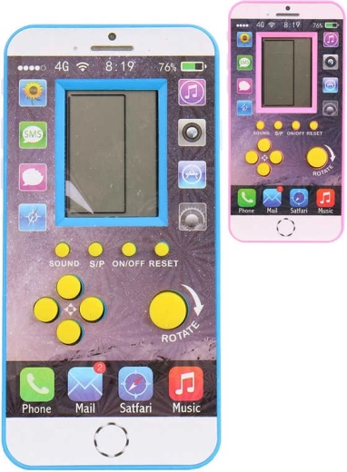 Elektronisch spel Brick Game tetris met geluid in de vorm van een telefoon - 1 stuk