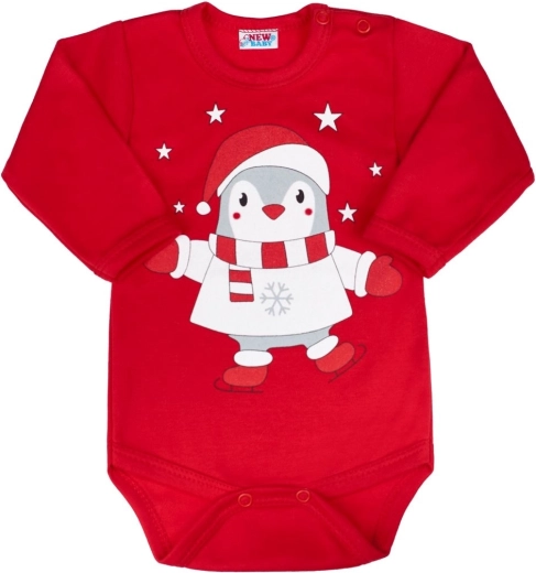 babybody met lange mouwen New Baby Winter Penguin