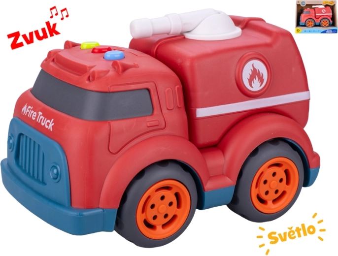 Brandweerauto met licht en geluid 17 cm