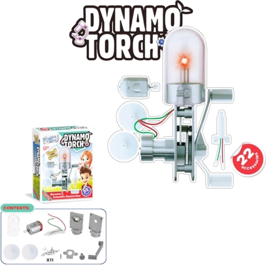 educatieve bouwset dynamo met LED-licht