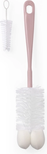BabyOno borstel voor babyflessen en fopspenen, roze