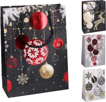 Cadeautas M 26 × 32 × 10 cm kerstmotieven