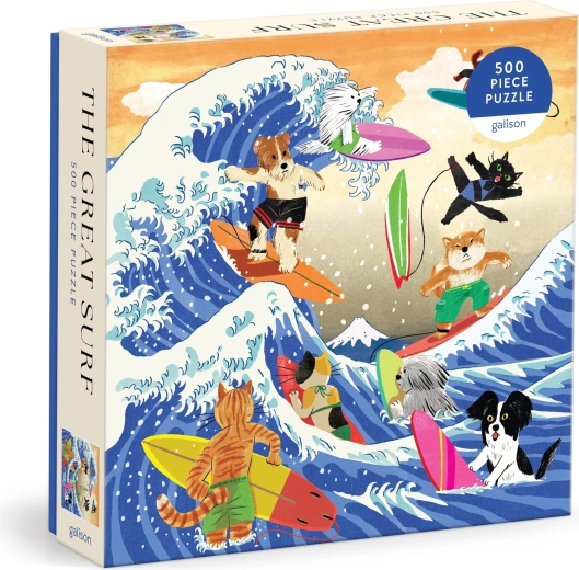 Galison vierkante puzzel De grote golf – 500 stukjes
