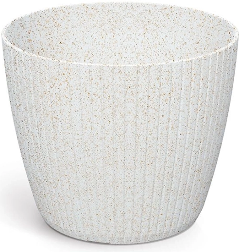 Bloempot Lamia Eco Wood 15,8 cm wit