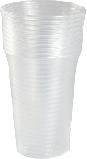 Transparante plastic beker 300 ml – set van 10 stuks