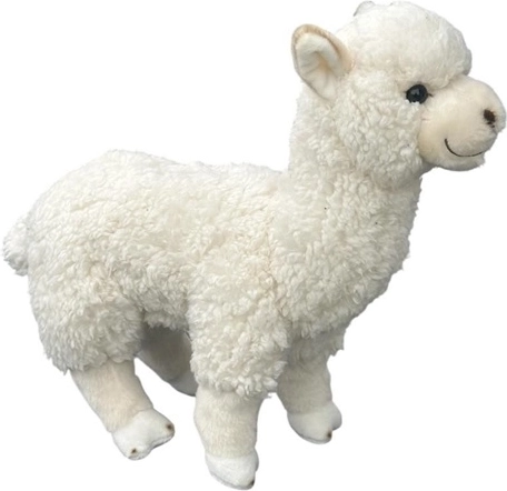 Witte pluche alpaca 28 cm