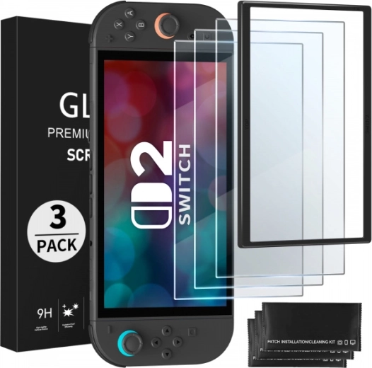 Gehard beschermglas FUNLAB voor Nintendo Switch 2 - 3 stuks