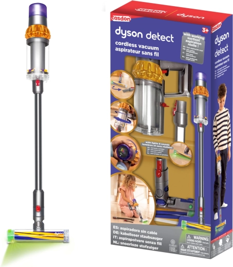Casdon Dyson Detect kinder draadloze steelstofzuiger met licht en geluid