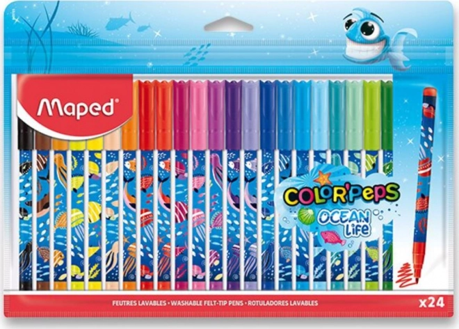 Stiften MAPED Color’Peps Ocean Life, 24 st.