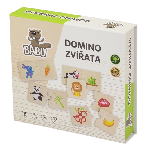 Babu houten domino met dieren
