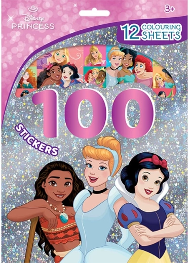 Disney prinsessen – 100 stickers en kleurplaten