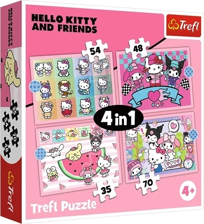 Trefl puzzel 4 in 1 Zoet avontuur – Sanrio Hello Kitty