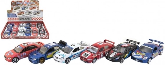 Kinsmart Street Fighter raceautootjes 13 cm met terugtrekmotor, 6 soorten