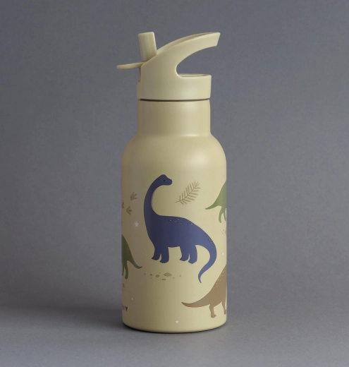 A Little Lovely Company roestvrijstalen drinkfles met dinosaurussen, 350 ml