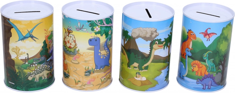 Spaarpot met dinosaurusmotief 7 × 10,5 cm