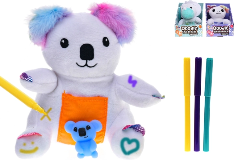 Pluchen knuffeldier 15 cm – dinosaurus, koala of axolotl