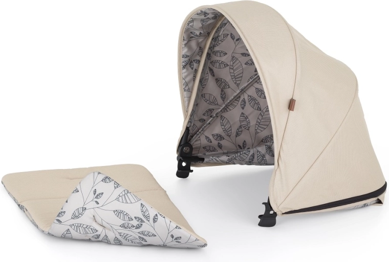 Zonnekap voor kinderwagen Royal2/3 Sahara Beige met inleg en bekleding PETITE&MARS