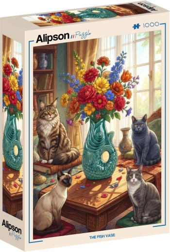 Alipson puzzel Katten en bloemen 1000 stukjes