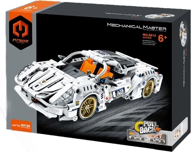 IM.Master super raceauto van blokken – wit (437 onderdelen)