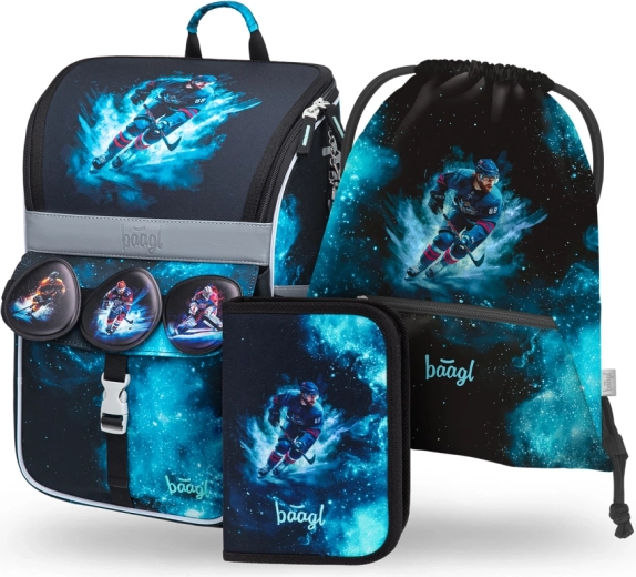 Baagl schoolset Zippy Hockey – schooltas, etui en gymsack