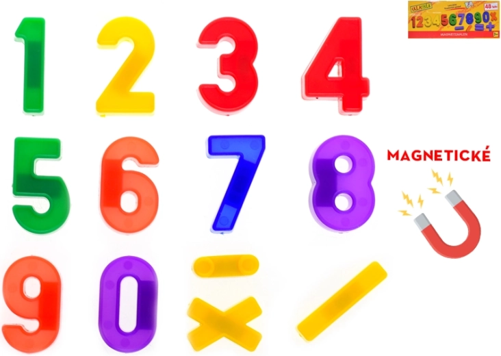 Set van 48 magnetische cijfers