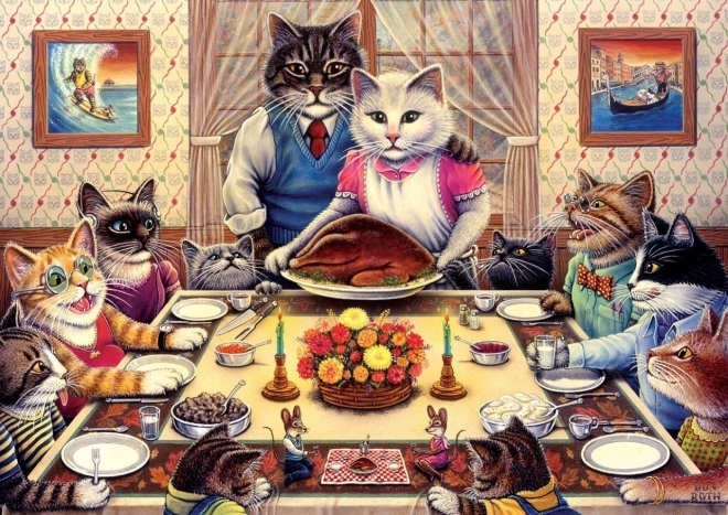 ART PUZZLE kattenfamilie – puzzel 260 stukjes