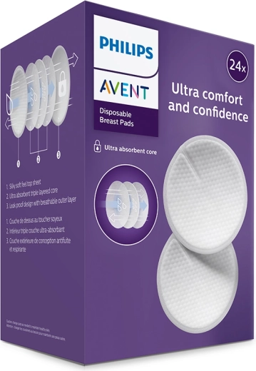 Philips Avent wegwerp-borstkolfpads 24 stuks