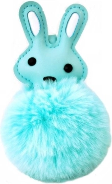 Hangdecoratie konijn met pompon (12 × 8 cm)