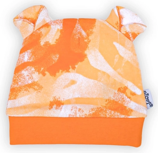 Baby katoenen mutsje Nicol Tomi oranje
