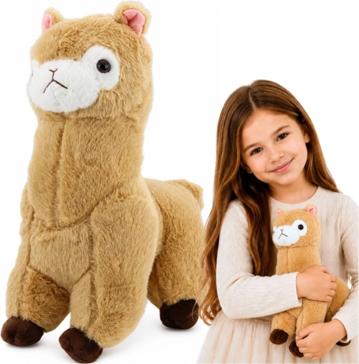 Pluchen alpaca crème 28 cm - 1 stuk