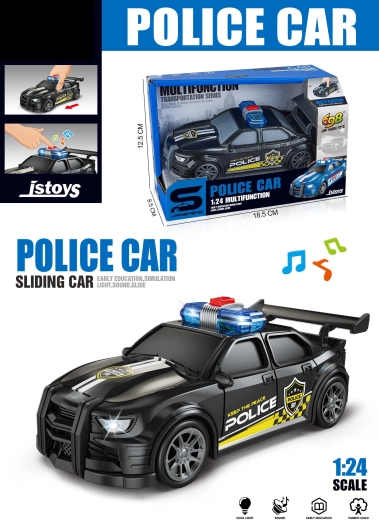 Politiewagen met licht- en geluidseffecten 16 cm