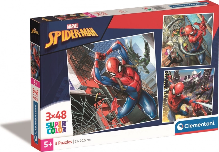 CLEMENTONI Puzzel Spiderman 3x48 stukjes