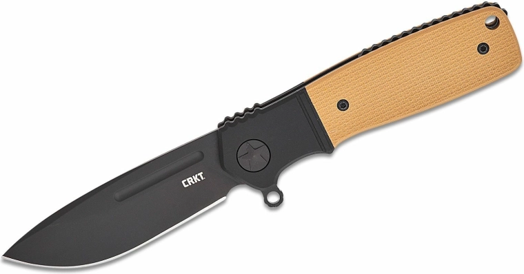 CRKT Homefront Compact zakmes 7,3 cm, zwart/oranje, aluminium en G10