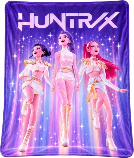 Fleece deken K-Pop Demon Hunters HUNTR/X Performance paars 130 × 160 cm