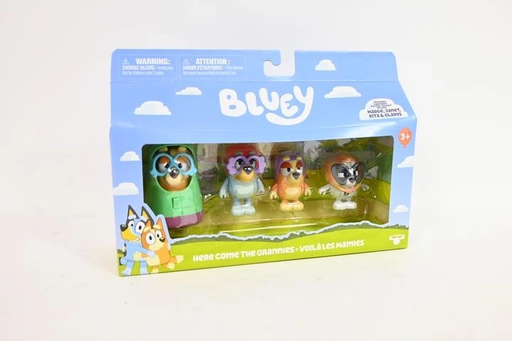 Bluey-figuren set „oma’s“ (4 figuren + 2 accessoires)