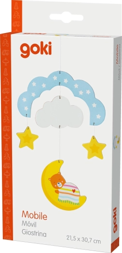 Houten hangende mobiel voor het babybedje beer - 1 stuk
