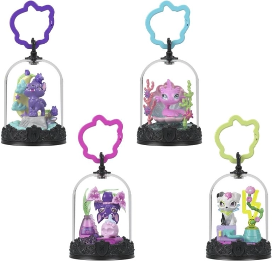 Monster High sleutelhanger met huisdiertje in koepel – verzamelbare mini-figuur