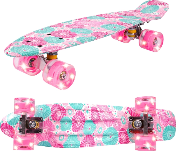Pennyboard met LED-wielen Flowers