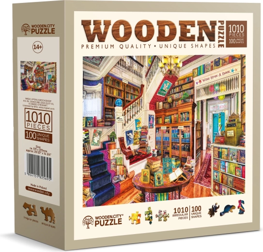 WOODEN CITY Houten puzzel Wens in de bibliotheek 1010 stukjes