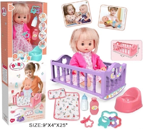 Baby Sweet Love babypop met wieg