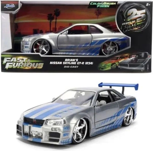Jada-model Nissan Skyline GT-R uit de film Fast & Furious, jubileumeditie 1:24