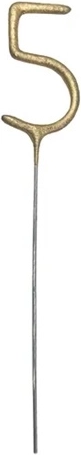 Gouden taartfontein (koud vuur) nummer 5 15 cm - 1 stuk