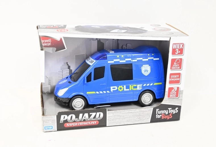 Politiebus met frictieaandrijving met licht en geluid