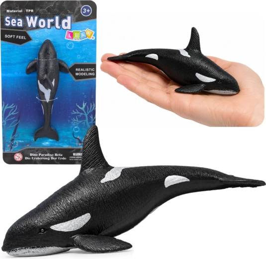 Realistische rubberen orka-figuur 17,5 cm